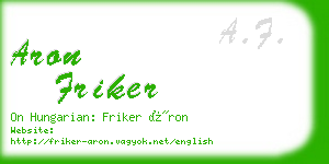 aron friker business card